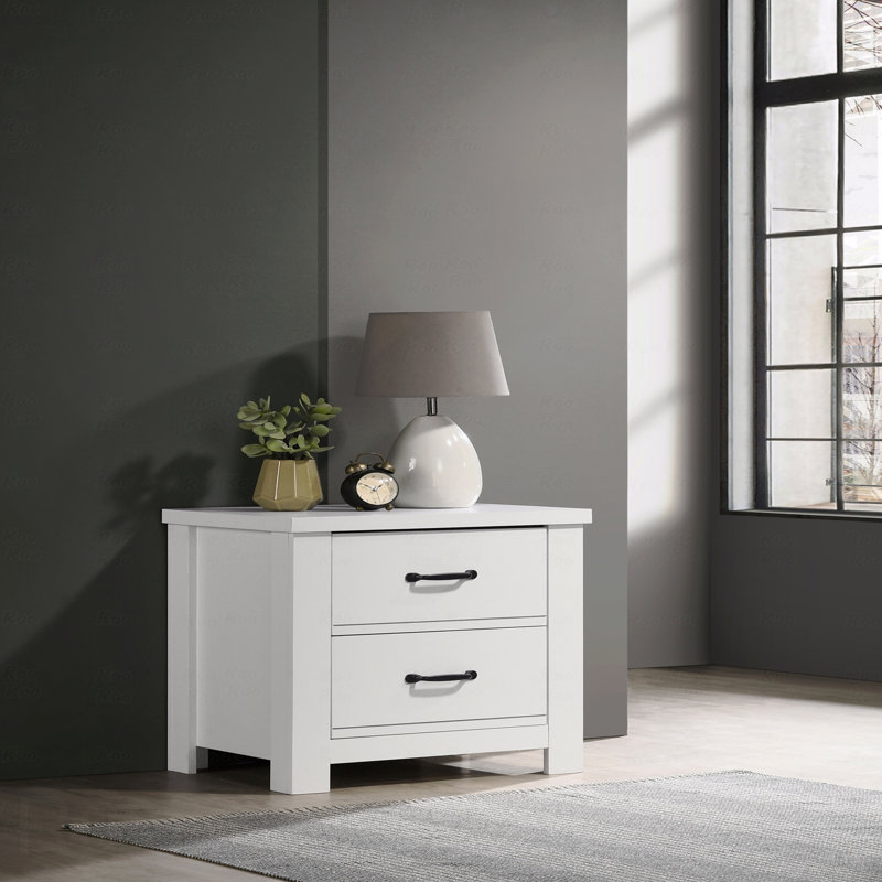 Table de chevet 2 tiroirs, table de chevet 21,5 po