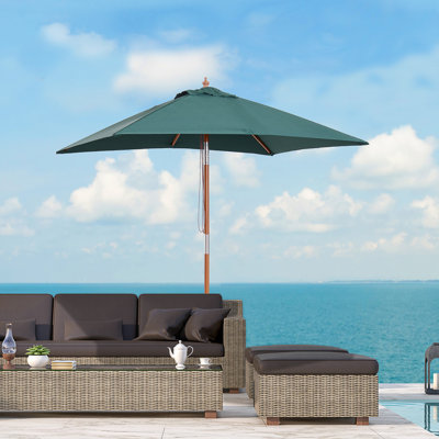 Semayah 78.7'' x 59.1'' Rectangular Tilt Beach Umbrella