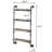Oak and beach black rectangular four-layer shelf