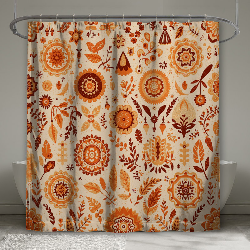 Rideaux de douche Intricate Floral Motifs, L 70 po x H 93 po