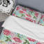Roses roses et feuille verte - ensemble de housse de couette floral - microfibre de polyester-331353155