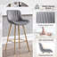 Ensemble de salle à manger 3 pièces avec tabouret de bar et tabouret de bar en velours (ensemble de 3)-202786766