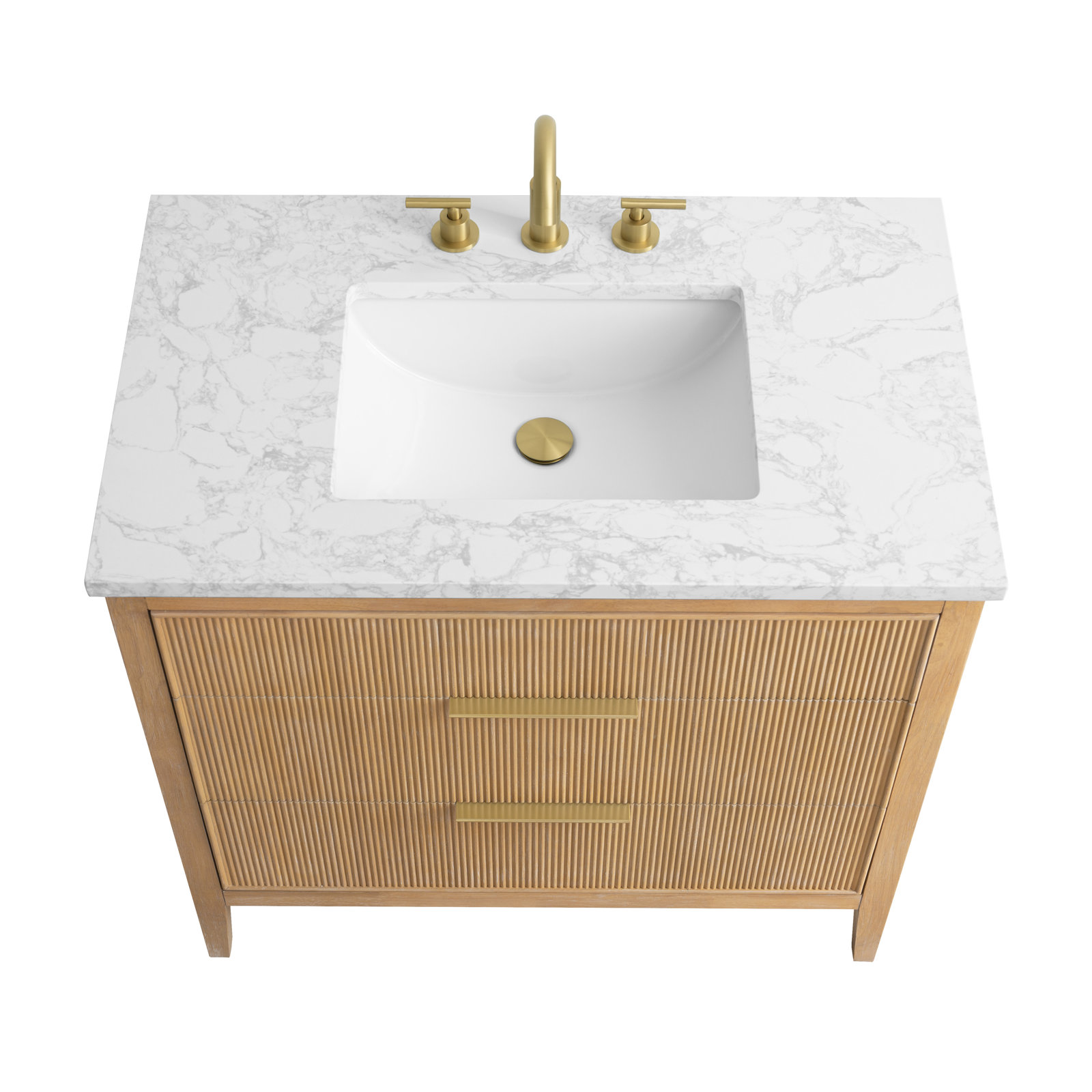 Bilroy 36" Oak Single Bathroom Vanity, Classic Oak