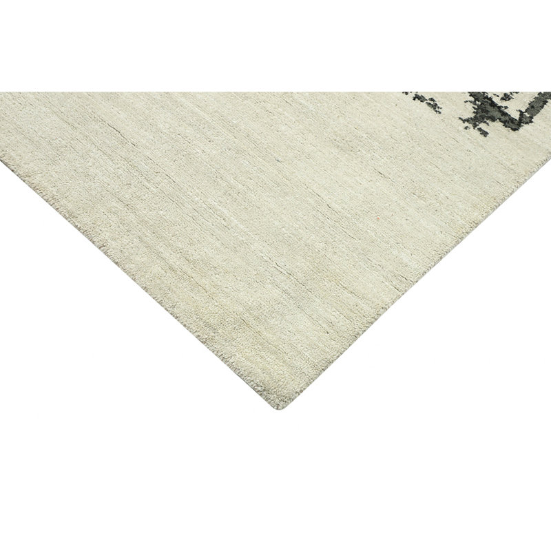 High-Quality Hand-Knotted Red/Black/Gray Area Rug, Rectangle 9' x 12', Red/Black/Gray