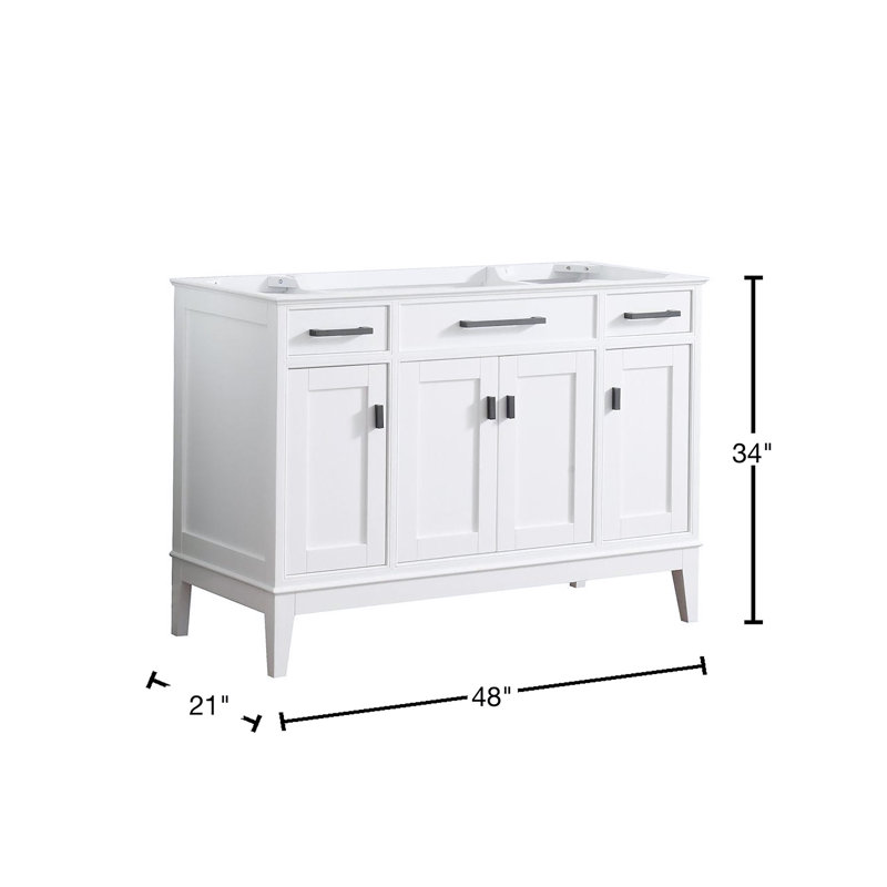 Madison 48'' W Single Bathroom Vanity Base, White