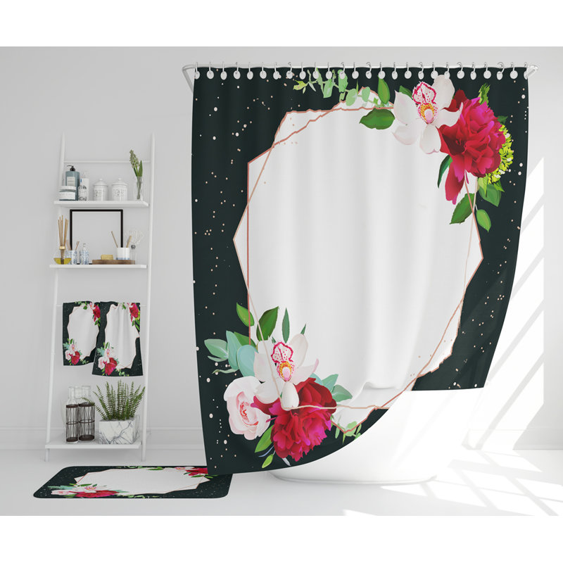 Nazaria Polyester Shower Curtain Set