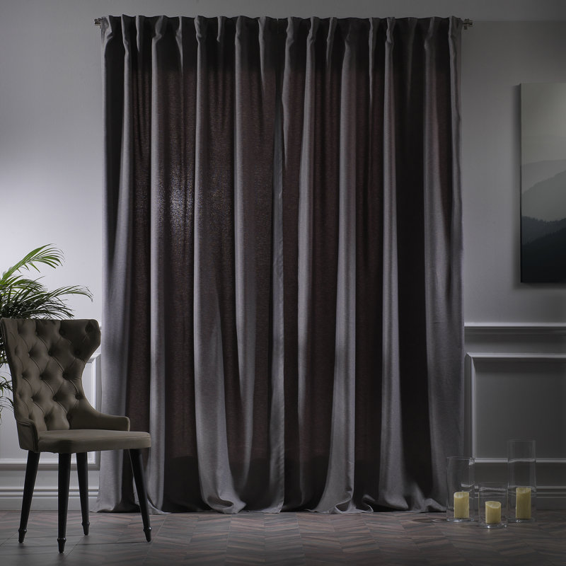 Panneaux de rideaux décoratifs obscurcissants, Gris clair, L 52 po x L 84 po