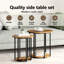  Side Table Set 2 Pcs Artisan Oak And Black 50 X 50 X 50.5 Cm-16308802