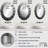 Grey Beige Meditative Movement II - Gray Modern Oval Wall Mirror-444025663