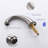 Brushed Nickel Waterfall Bathroom Faucet 8" - 3 Hole Vanity Sink With Pop Up Drain Assembly, Hose, Zinc Alloy 8-Inch Drain,