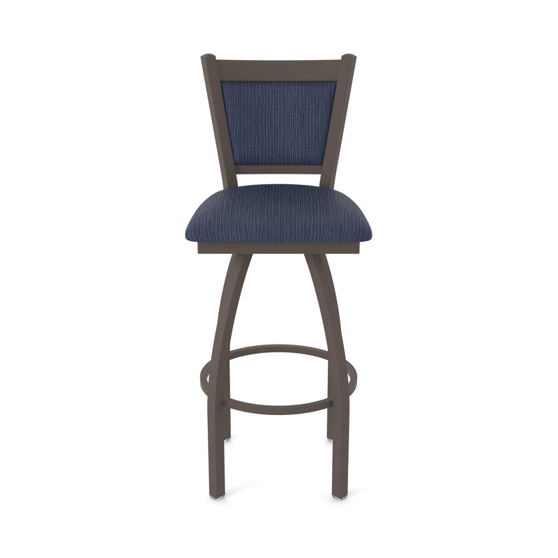 Tabouret pivotant Hadleigh, Tabouret de comptoir (siège d'une hauteur de 25 p, Bronze, Tissu - ancre graphique