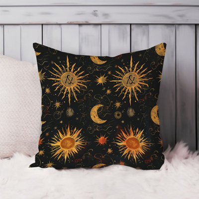 Astronomy and Space Stars and Moon VII Stars Pillow Cover