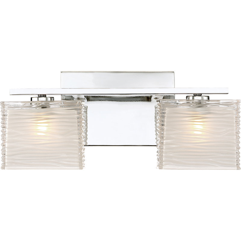 Éclairage de salle de bain à intensité variable 2 lumières Dunreith, Chrome poli