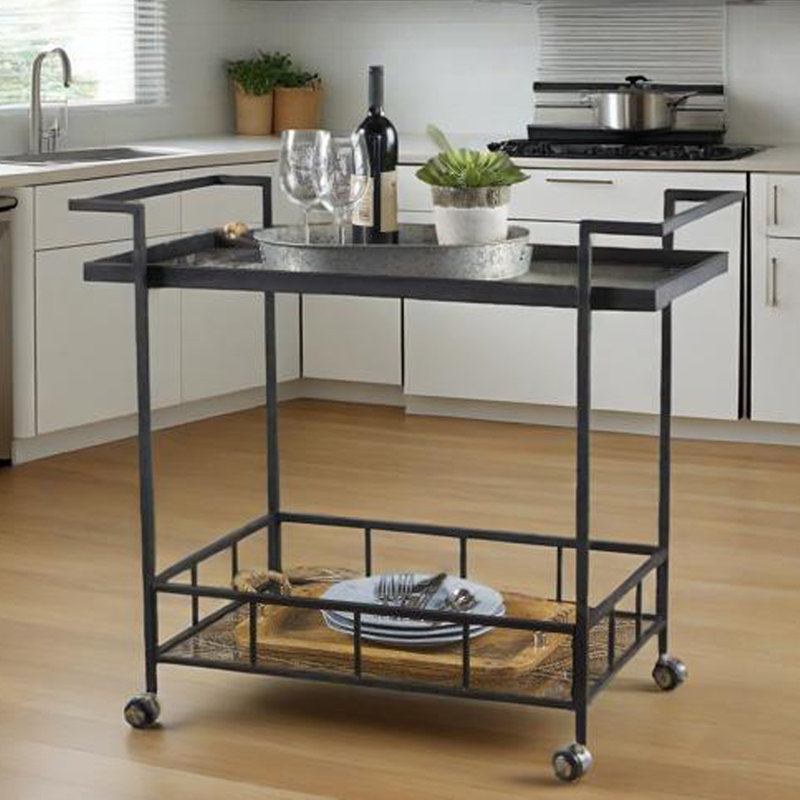 Bar Cart for Home Bar Serving Cart Serving Rolling Carts with Wheels, Drink Cart, Liquor Stand