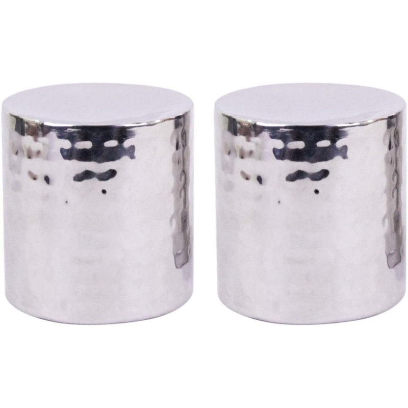 Bougeoirs argentés à colonne 4 "de haut