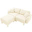 Beige, canapé modulaire en tissu Boucle, configuration de siège amovible et confortable, caractéristique des réunions de famille à la maison, rembourrage en mousse dense, structure en bois, époque-287248182