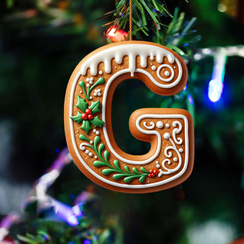 Décoration de sapin de Noël 26 lettres, décoration de sapin de Noël personnalisable, décorations de Noël personnalisées
