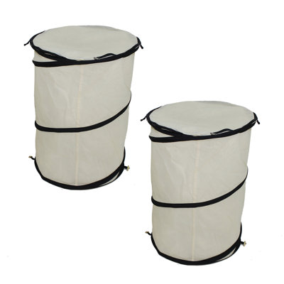 Panier à linge en tissu avec couvercle