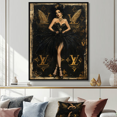 Feathers and Gowns Makes The World Go Round - Décoration murale femme cabaret