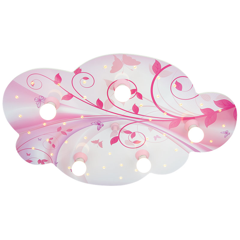 Dubreuil LED Flush Mounted Sconce, Pink/White