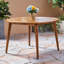 Table carrée en bois de 46,23 po, finition, conception simple, idéale pour l'extérieur-657980452