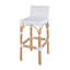 Tabouret de bar à dossier bas en rotin de 30 po de hauteur Estella, blanc lisse-836956-836957