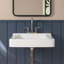 Lavabo de salle de bain mural rectangulaire en porcelaine vitrifiée 19 "x 17,3" avec trou pour robinet