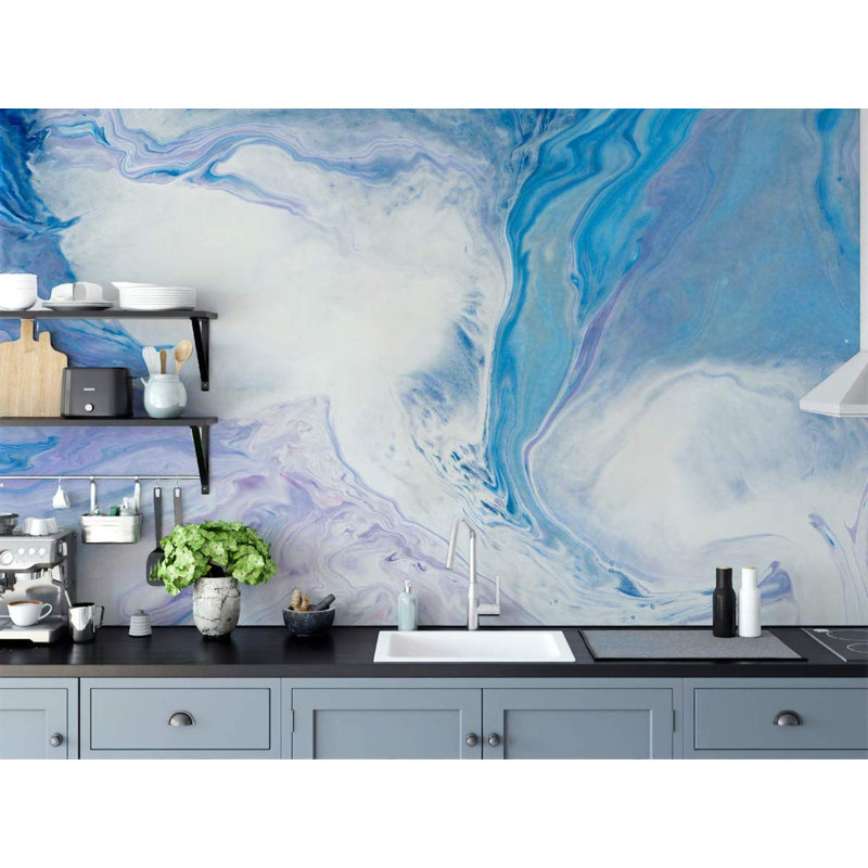 Papier peint amovible scandinave abstrait Wave, L 75 po x l 112 po