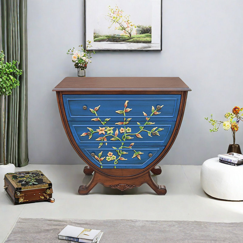 Armoire décorative American, Brun et bleu