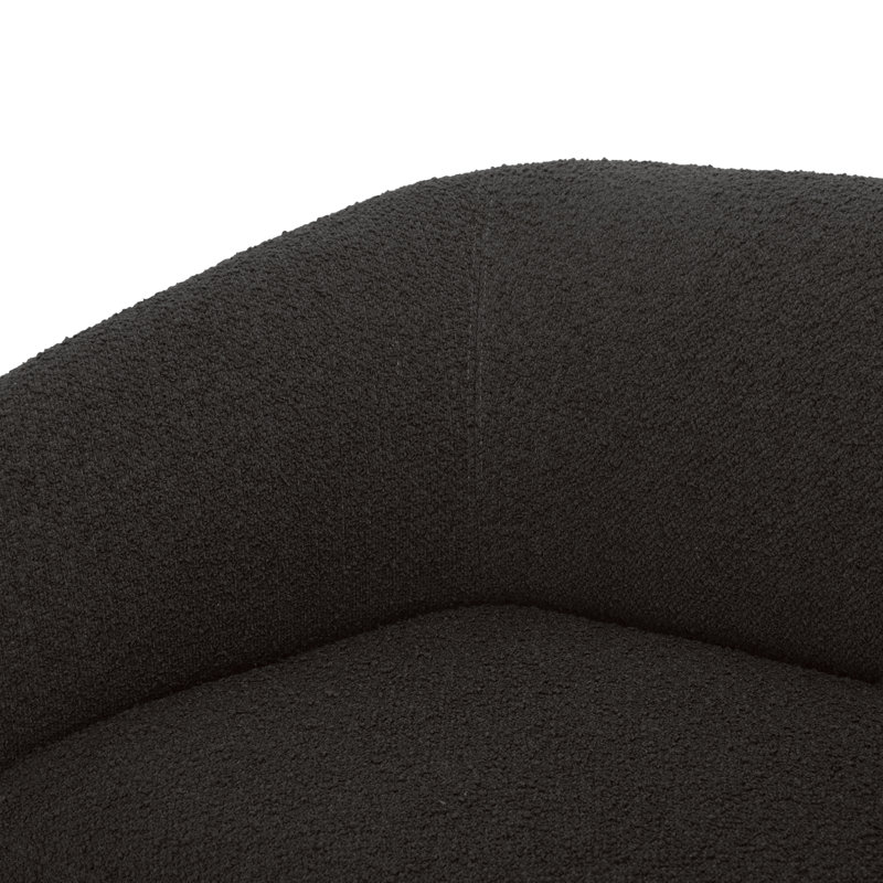 Faye 2 - Piece Chaise Sectional, Right Hand Facing, Camel Faux Mohair