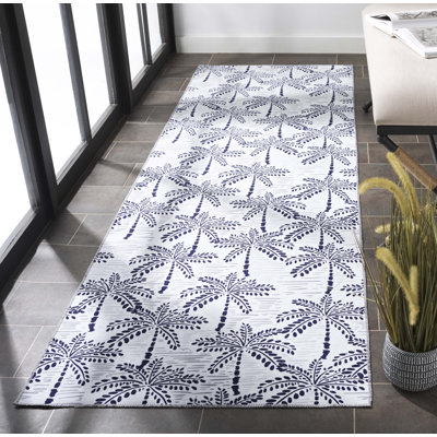 Tapis ivoire / bleu marine Malibu828