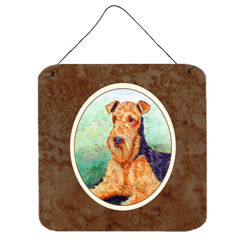 Décoration murale terrier airedale