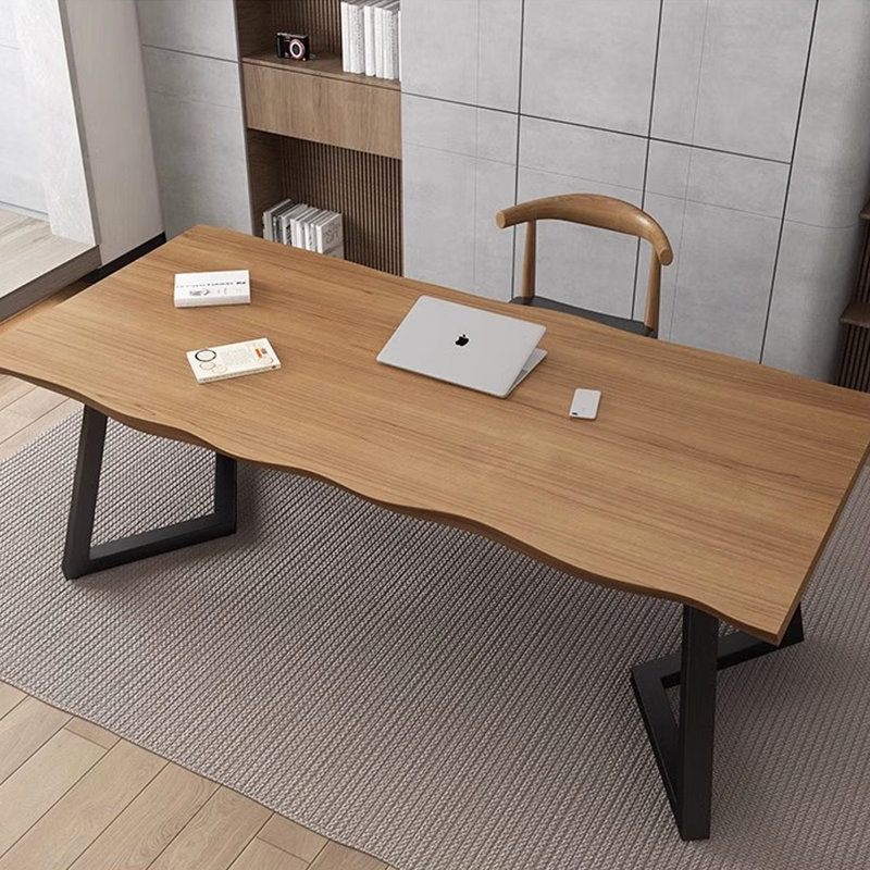 Bureau rectangulaire en bois massif, H 29,53 po x l 78,74 po x P 31,5 po