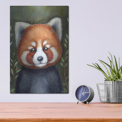 'Red Panda Portrait' by Momart Metal Wall Art, 12" x 16"