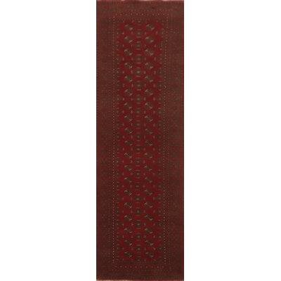 Tapis de tribu tribal rouge afghan 3 x 12