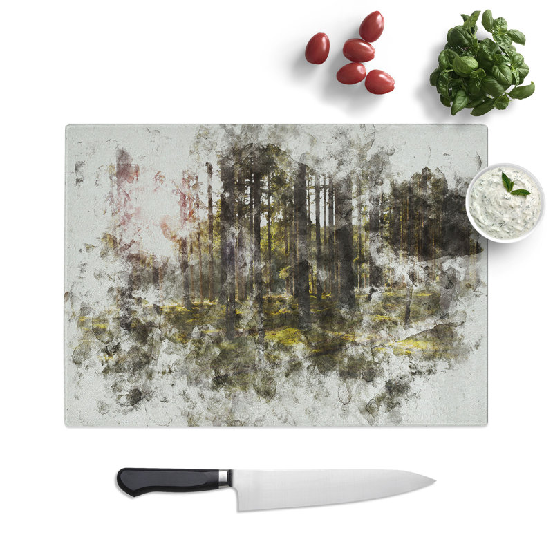 Sunlight Forest Vol.2 Watercolour Chopping Board, 28.5cm W x 39cm L