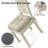 Chair Cushions For Dining Chairs 4 Pack, Tufted Memory Foam Kitchen Seat Cushions, Non-Slip Chair Pads With Ties, Beige, Set Of 4