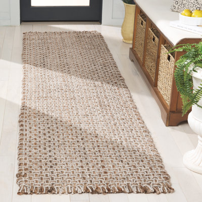 Tapis en jute / laine tissé à la main Kerriana