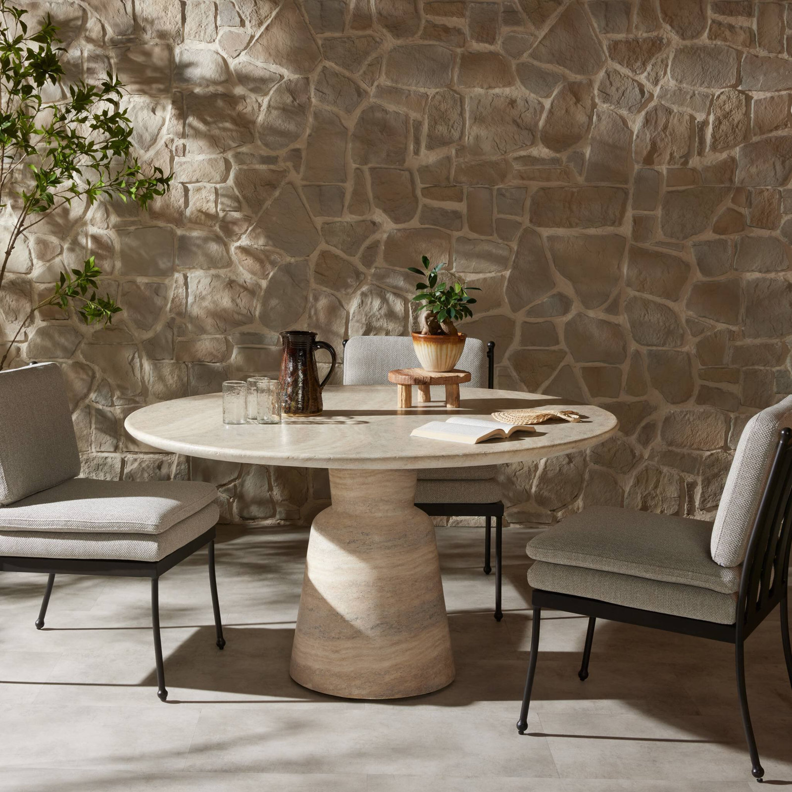 Marsh 55'' Concrete Outdoor Dining Table