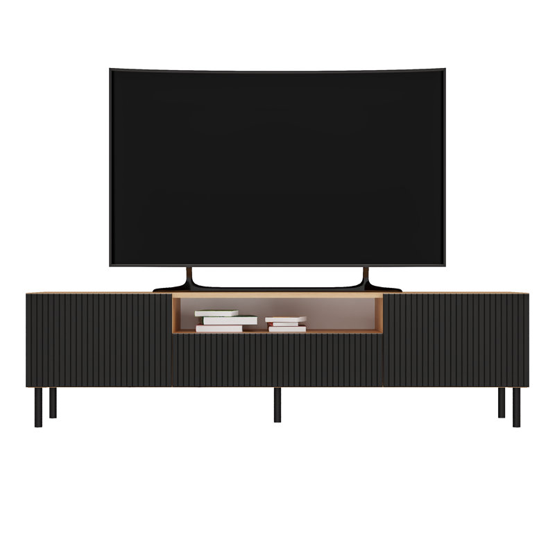 Thompsons Unfinished TV Stand for TVs up to 65", Black