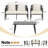 U_STYLE Outdoor Seating Set with Iron Frame & Cushions-748971861
