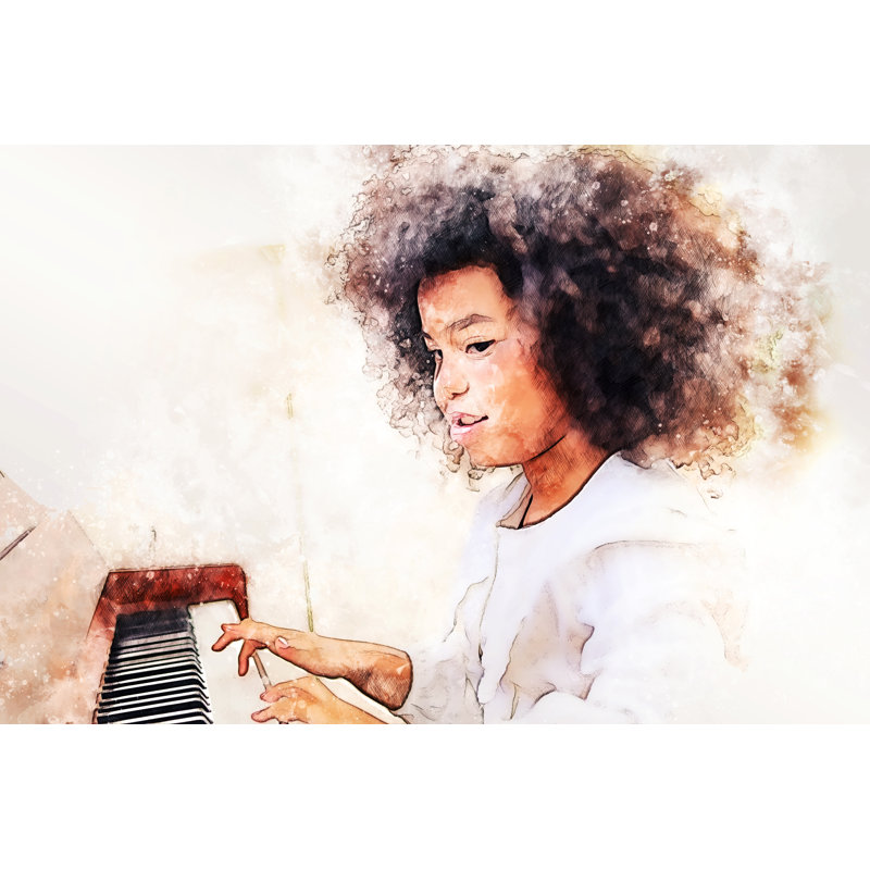 Chinon Digital Of Pianist by Punnarong - Wrapped Canvas Print, 30cm H x 46cm W x 3.8cm D