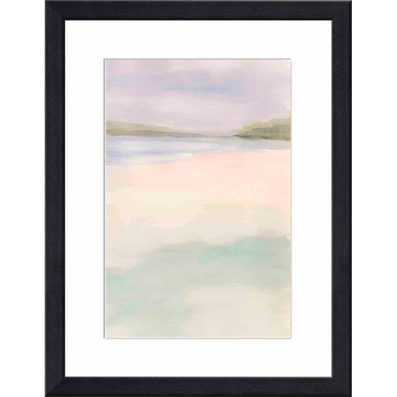 «Island Calm I» par Stellar Design Studio - Peinture encadrée, Noir, H 12 po x l 12 po