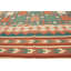 Tapis indien multicolore à motif géométrique 7 pi 5 po x 9 pi 4 po Dhurrie