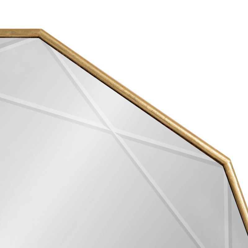 Gold Geometric Sunburst Round Vanity Wall Mirror
