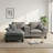 Spacious Grey Chenille Sofa, Multifunctional With Storage And Usb