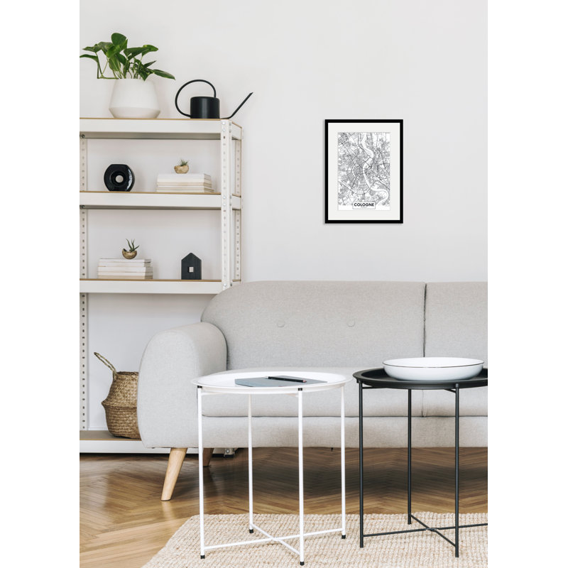 Cologne Map - Single Picture Frame Print