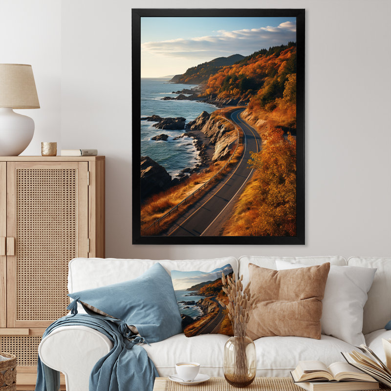 Aurlie Canada Cabot Trail Adventure - Imprimé, Cadre simple noir, H 20 po x l 12 po x P 1 po