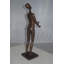 Statue abstraite de fille nue debout en bronze - Taille: L 6 po x l 6 po x H 24 po.