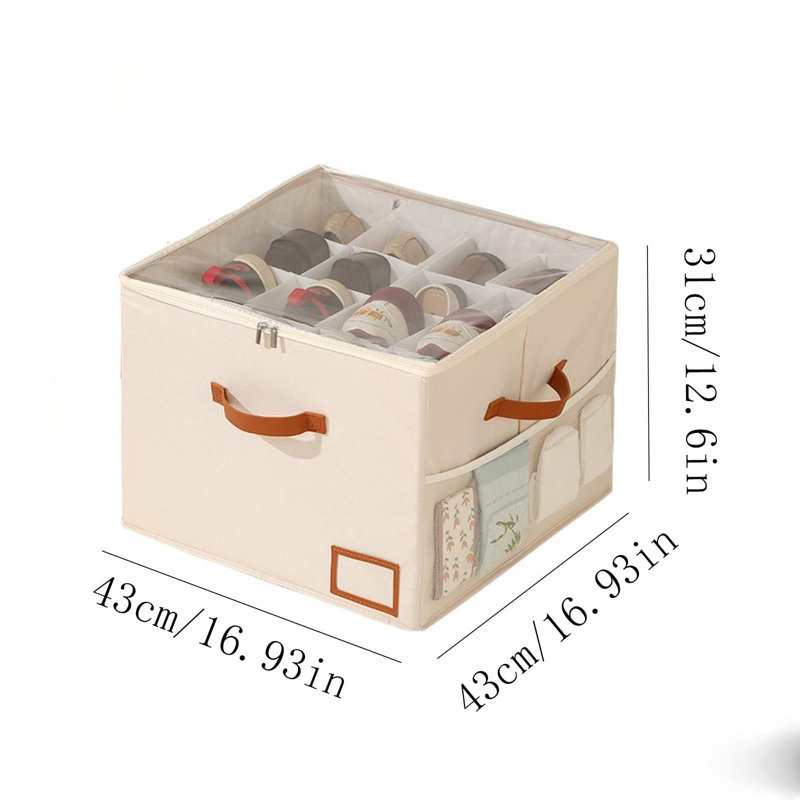 Boîte de rangement pour chaussures grande capacité, White